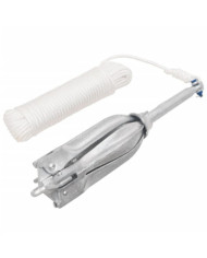 Ancre pliable avec corde argenté 10 kg fonte galvanisée à chaud | Mobilier & Déco