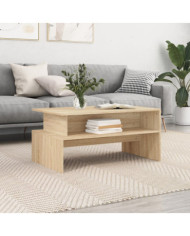 Table basse chêne sonoma 90x55x42,5 cm bois d'ingénierie | Mobilier & Déco