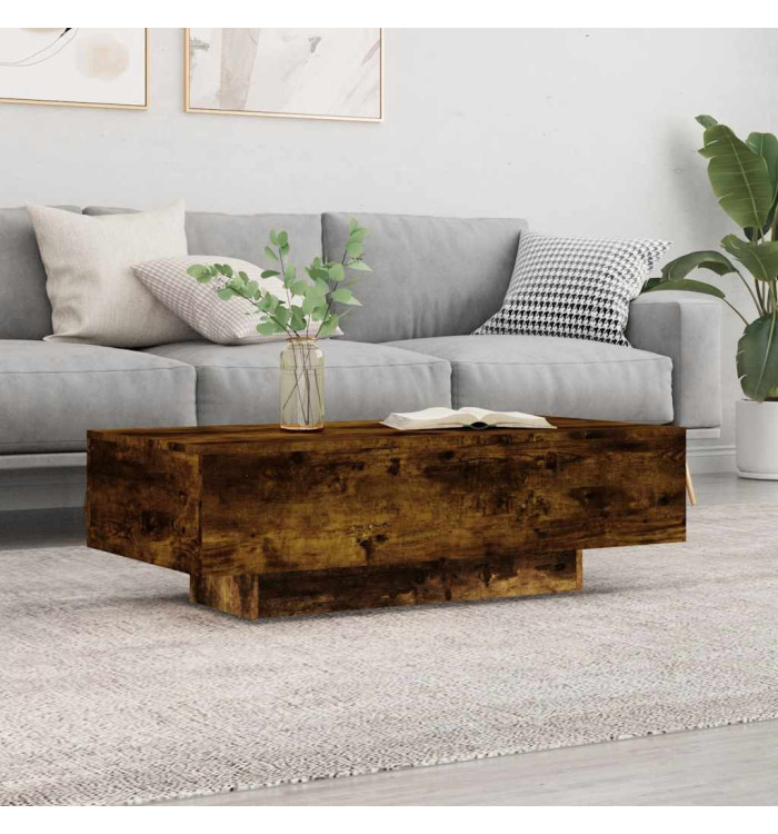 Table basse chêne fumé 100x49,5x31 cm bois d'ingénierie | Mobilier & Déco