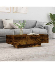 Table basse chêne fumé 100x49,5x31 cm bois d'ingénierie | Mobilier & Déco