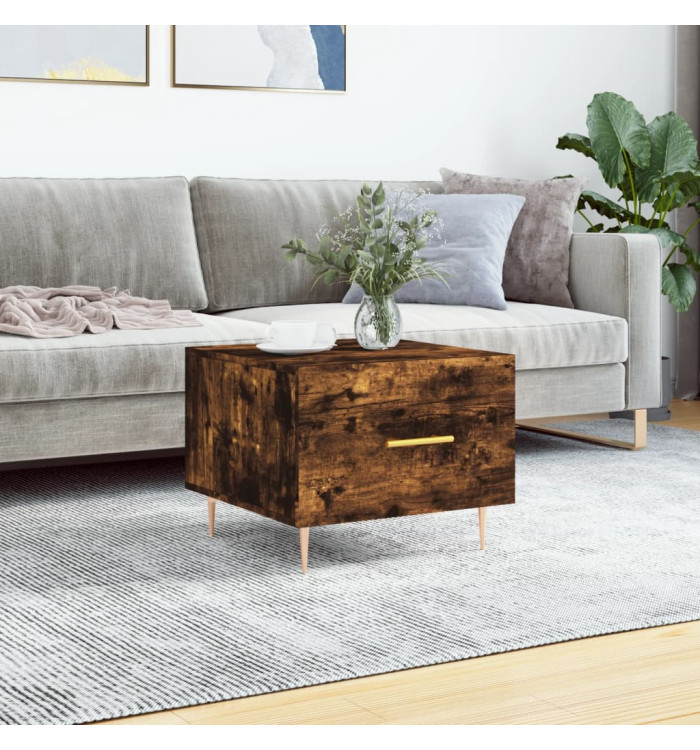 Table basse Chêne fumé 50x50x40 cm Bois d'ingénierie | Mobilier & Déco