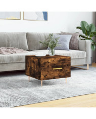 Table basse Chêne fumé 50x50x40 cm Bois d'ingénierie | Mobilier & Déco