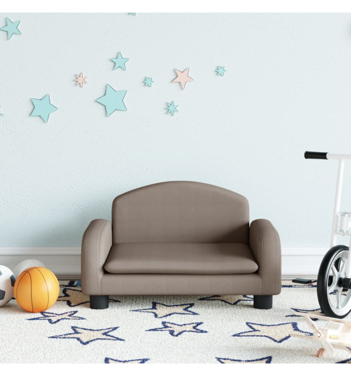 Canapé pour enfants taupe 50x40x30 cm tissu | Mobilier & Déco