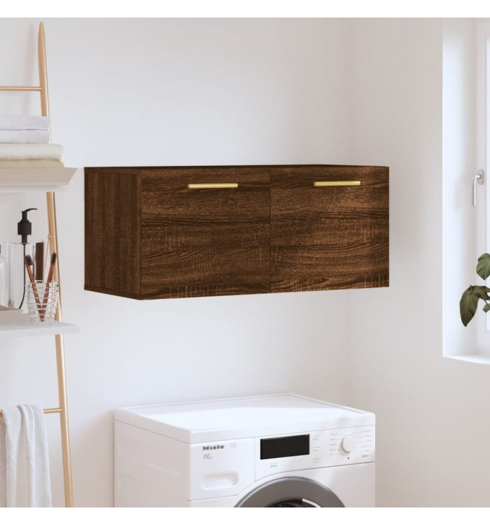 Armoire murale chêne marron 80x36,5x35 cm bois d'ingénierie | Mobilier & Déco