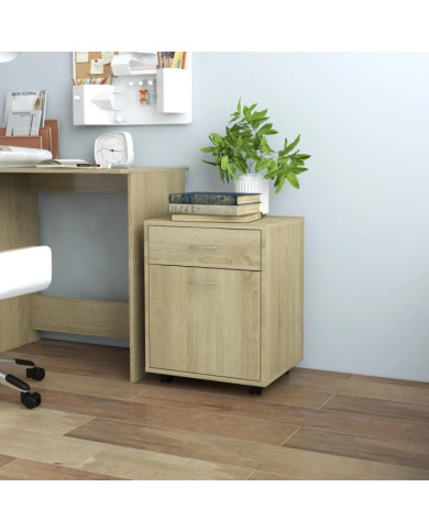 Armoire à roulettes Chêne sonoma 45x38x54 cm Bois d’ingénierie | Mobilier & Déco