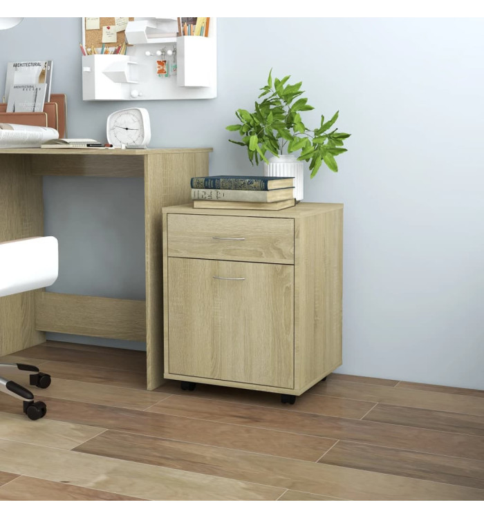 Armoire à roulettes Chêne sonoma 45x38x54 cm Bois d’ingénierie | Mobilier & Déco