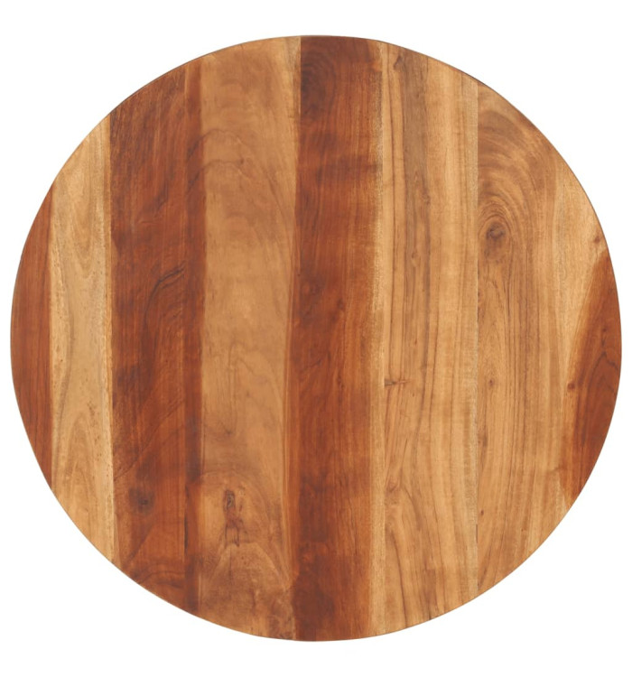 Dessus de table bois massif d'acacia rond 15-16 mm 70 cm | Mobilier & Déco