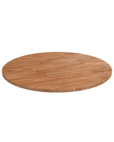 Dessus de table rond Marron clair Ø50x1,5 cm Bois chêne traité | Mobilier & Déco