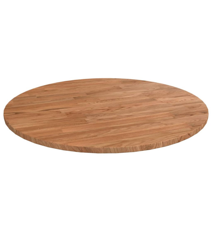 Dessus de table rond Marron clair Ø50x1,5 cm Bois chêne traité | Mobilier & Déco