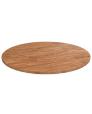 Dessus de table rond Marron clair Ø50x1,5 cm Bois chêne traité | Mobilier & Déco