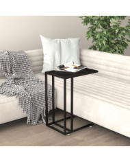 Table d'appoint pour ordinateur Noir 50x35x65 cm Verre trempé | Mobilier & Déco