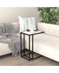 Table d'appoint ordinateur Marbre blanc 50x35x65cm Verre trempé | Mobilier & Déco