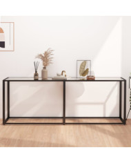 Table console Transparent 200x35x75,5 cm Verre trempé | Mobilier & Déco