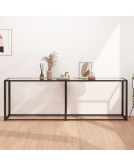 Table console Transparent 220x35x75,5 cm Verre trempé | Mobilier & Déco