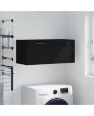 Armoire murale noir 80x36,5x35 cm bois d'ingénierie | Mobilier & Déco