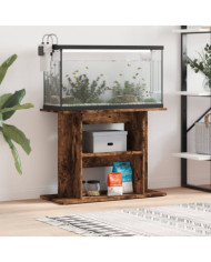 Support pour aquarium chêne fumé 80x35x60 cm bois d'ingénierie | Mobilier & Déco