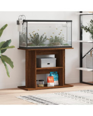 Support pour aquarium chêne marron 80x35x60cm bois d'ingénierie | Mobilier & Déco