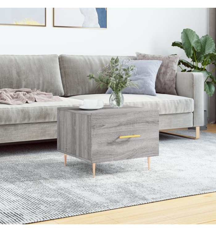 Table basse Sonoma gris 50x50x40 cm Bois d'ingénierie | Mobilier & Déco