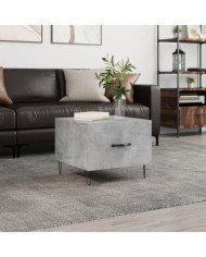 Table basse gris béton 50x50x40 cm bois d'ingénierie | Mobilier & Déco