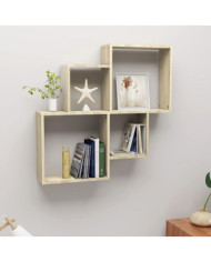 Étagère murale cube Chêne sonoma 80x15x78,5cm Bois d’ingénierie | Mobilier & Déco