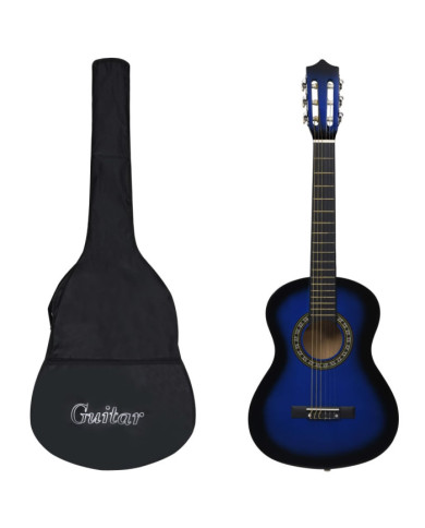 Guitare classique avec sac de débutants et enfants Bleu 1/2 34" | Mobilier & Déco