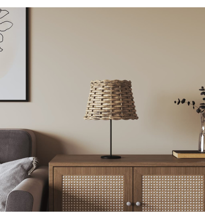 Abat-jour marron Ø20x15 cm osier | Mobilier & Déco
