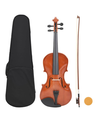 Ensemble de violon avec archet et mentonnière bois foncé 4/4 | Mobilier & Déco