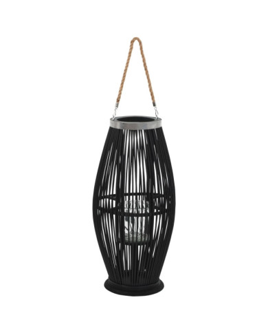 Bougeoir suspendu Bambou Noir 60 cm | Mobilier & Déco