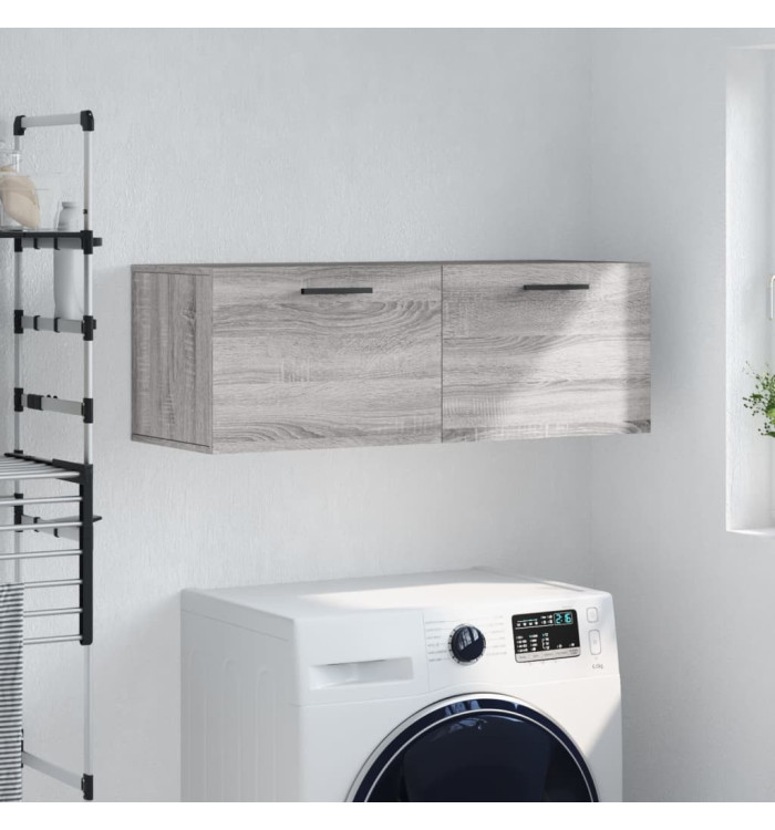 Armoire murale sonoma gris 100x36,5x35 cm bois d'ingénierie | Mobilier & Déco