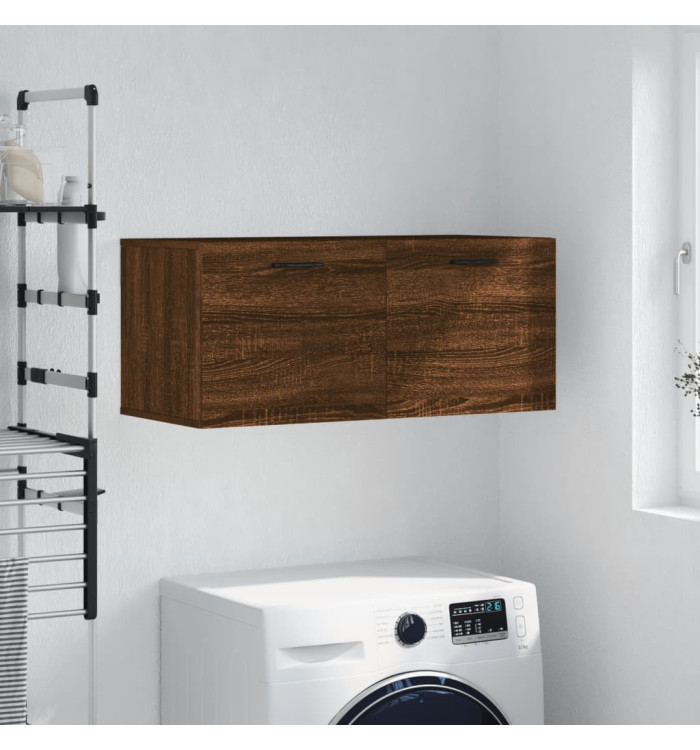 Armoire murale chêne marron 80x36,5x35 cm bois d'ingénierie | Mobilier & Déco