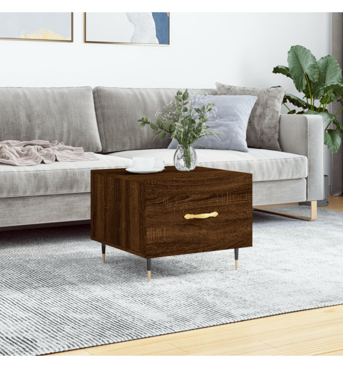 Table basse Chêne marron 50x50x40 cm Bois d'ingénierie | Mobilier & Déco