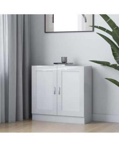 Bibliothèque Blanc brillant 82,5x30,5x80 cm Bois d’ingénierie | Mobilier & Déco