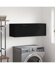 Armoire murale noir 100x36,5x35 cm bois d'ingénierie | Mobilier & Déco