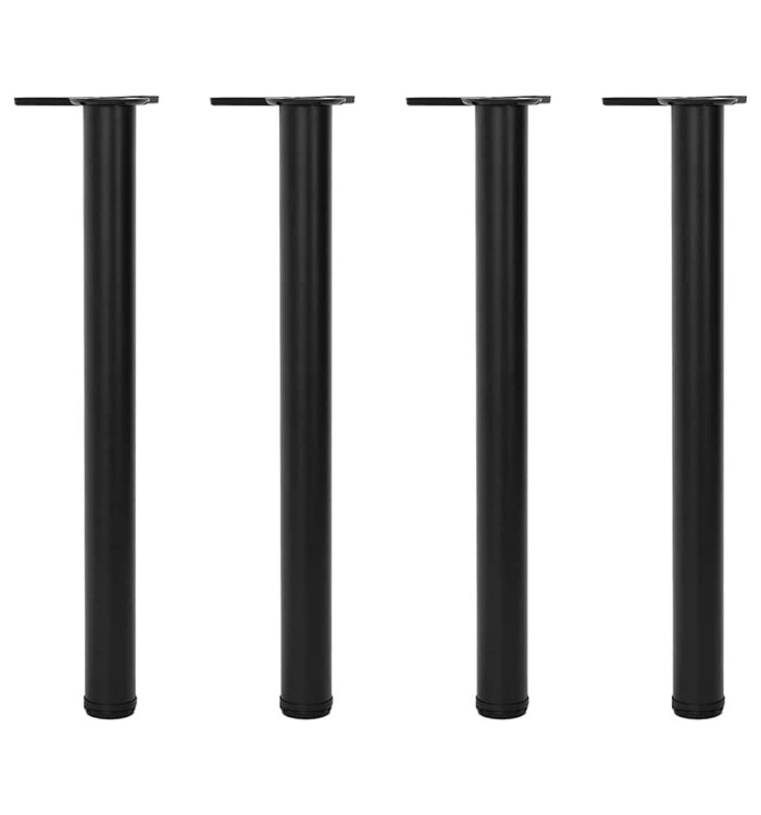 4 pieds de table réglables en hauteur 710 mm Noir | Mobilier & Déco