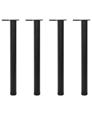 4 pieds de table réglables en hauteur 710 mm Noir | Mobilier & Déco