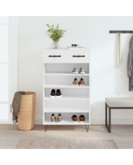 Armoire à chaussures blanc 60x35x105 cm bois d'ingénierie | Mobilier & Déco