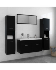 Ensemble de meubles de salle de bain Noir Aggloméré | Mobilier & Déco