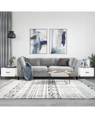 Tables basses 2 pcs blanc 50x50x40 cm bois d'ingénierie | Mobilier & Déco