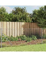 Clôture à mailles losangées argenté 1x10 m | Mobilier & Déco