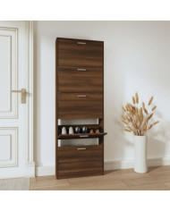 Armoire à chaussures Chêne marron 59x17x169cm Bois d'ingénierie | Mobilier & Déco