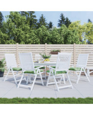 Coussins de chaise lot de 6 à motif de feuilles 40x40x7cm tissu | Mobilier & Déco