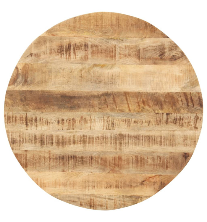 Dessus de table Bois de manguier solide Rond 15-16 mm 80 cm | Mobilier & Déco