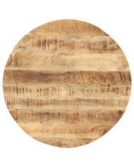 Dessus de table Bois de manguier solide Rond 15-16 mm 80 cm | Mobilier & Déco