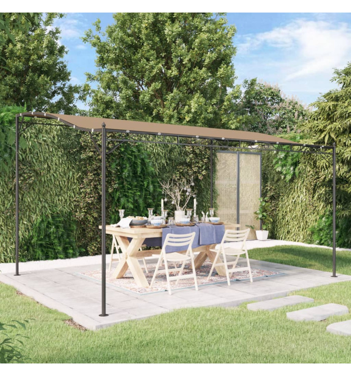 Auvent taupe 4x3 m 180 g/m² tissu et acier | Mobilier & Déco