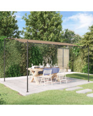 Auvent taupe 4x3 m 180 g/m² tissu et acier | Mobilier & Déco
