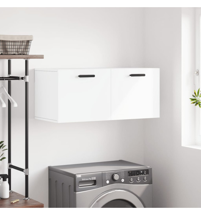 Armoire murale blanc 80x36,5x35 cm bois d'ingénierie | Mobilier & Déco
