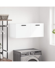 Armoire murale blanc 80x36,5x35 cm bois d'ingénierie | Mobilier & Déco