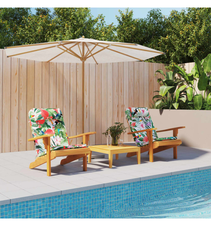 Coussins de chaise adirondack lot de 2 multicolore tissu oxford | Mobilier & Déco