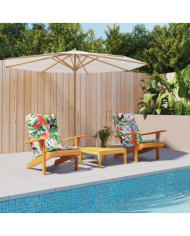 Coussins de chaise adirondack lot de 2 multicolore tissu oxford | Mobilier & Déco