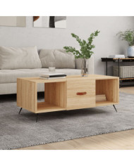 Table basse chêne sonoma 102x50x40 cm bois d'ingénierie | Mobilier & Déco